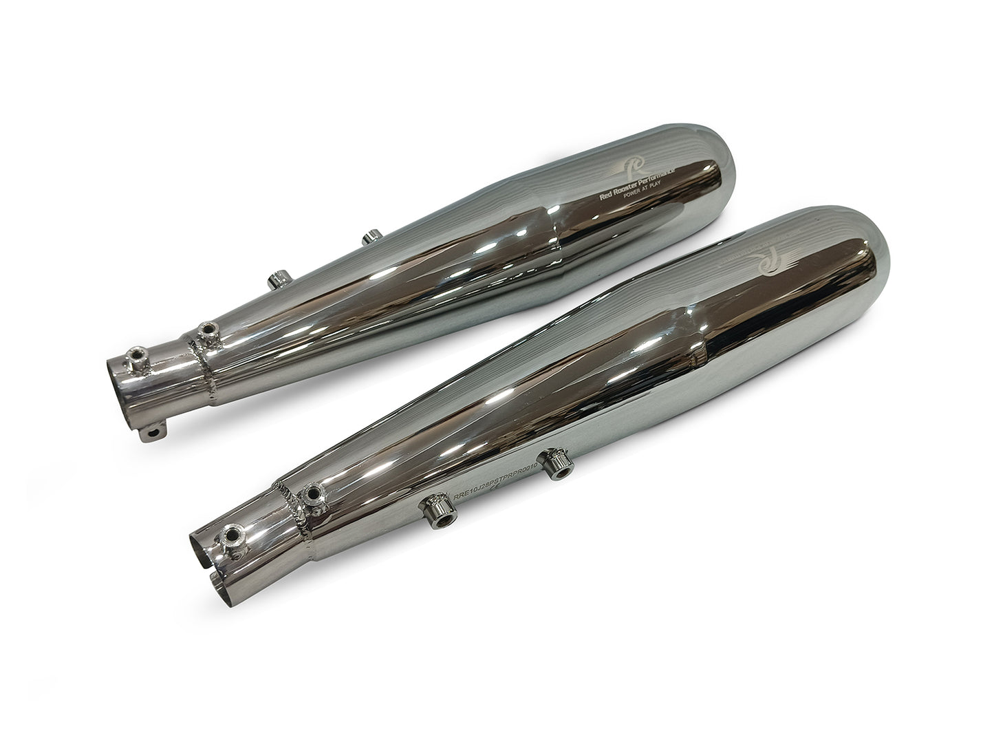 For Royal Enfield GT & Interceptor 650 Steller Pro Exhaust Silencer Pair Polish