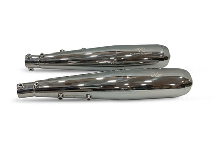 For Royal Enfield GT & Interceptor 650 Steller Pro Exhaust Silencer Pair Polish