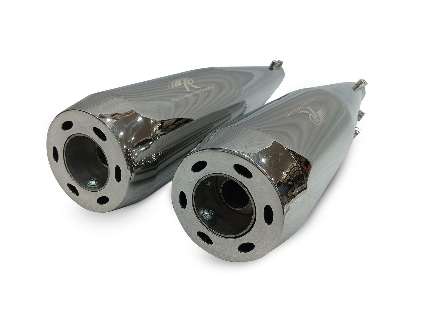 For Royal Enfield GT & Interceptor 650 Steller Pro Exhaust Silencer Pair Polish