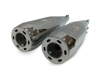 For Royal Enfield GT & Interceptor 650 Steller Pro Exhaust Silencer Pair Polish