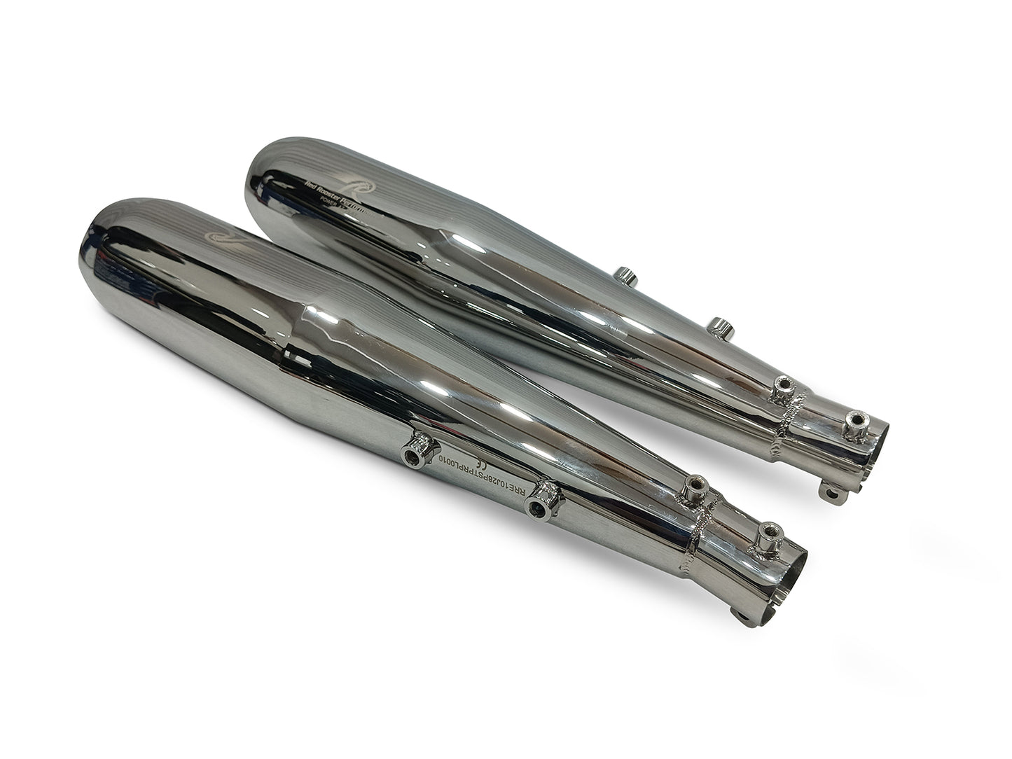 For Royal Enfield GT & Interceptor 650 Steller Pro Exhaust Silencer Pair Polish