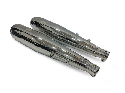 For Royal Enfield GT & Interceptor 650 Steller Pro Exhaust Silencer Pair Polish