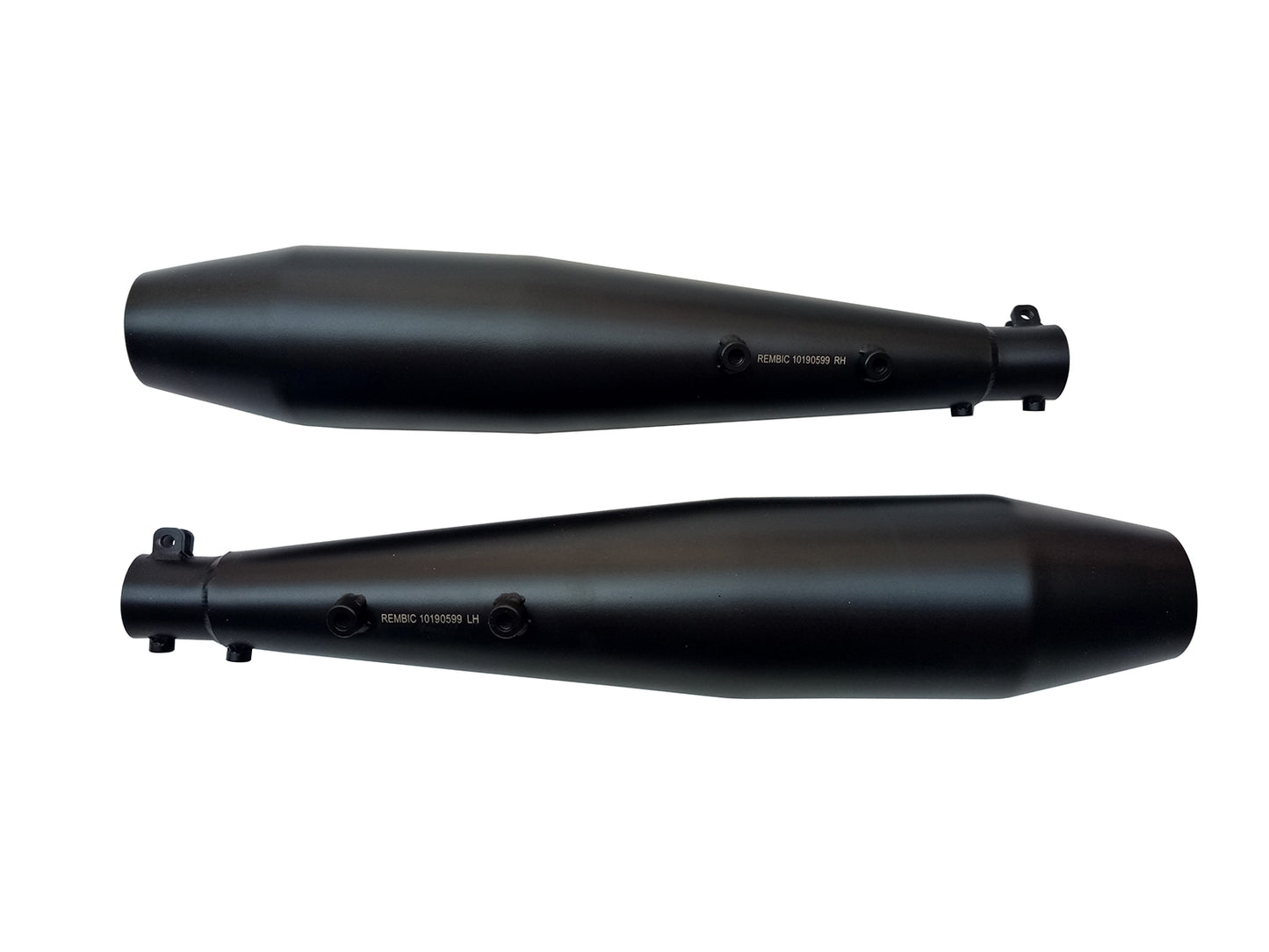 For Royal Enfield GT & Interceptor 650 Red Rooster Silencer & Header Pipe Black