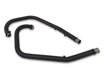 For Royal Enfield GT & Interceptor 650 Red Rooster Silencer & Header Pipe Black