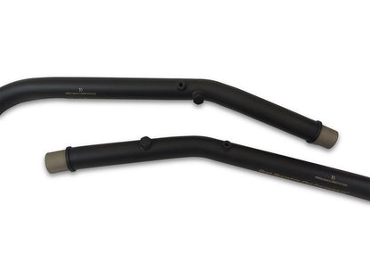 For Royal Enfield GT & Interceptor 650 Red Rooster Silencer & Header Pipe Black