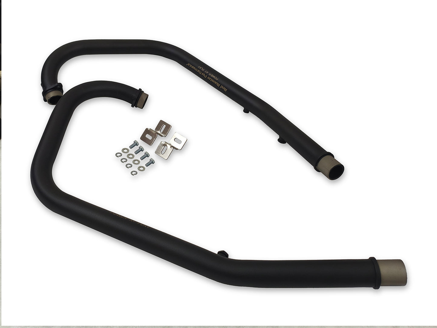 For Royal Enfield GT & Interceptor 650 Red Rooster Header Pipe Bend Pipe Black