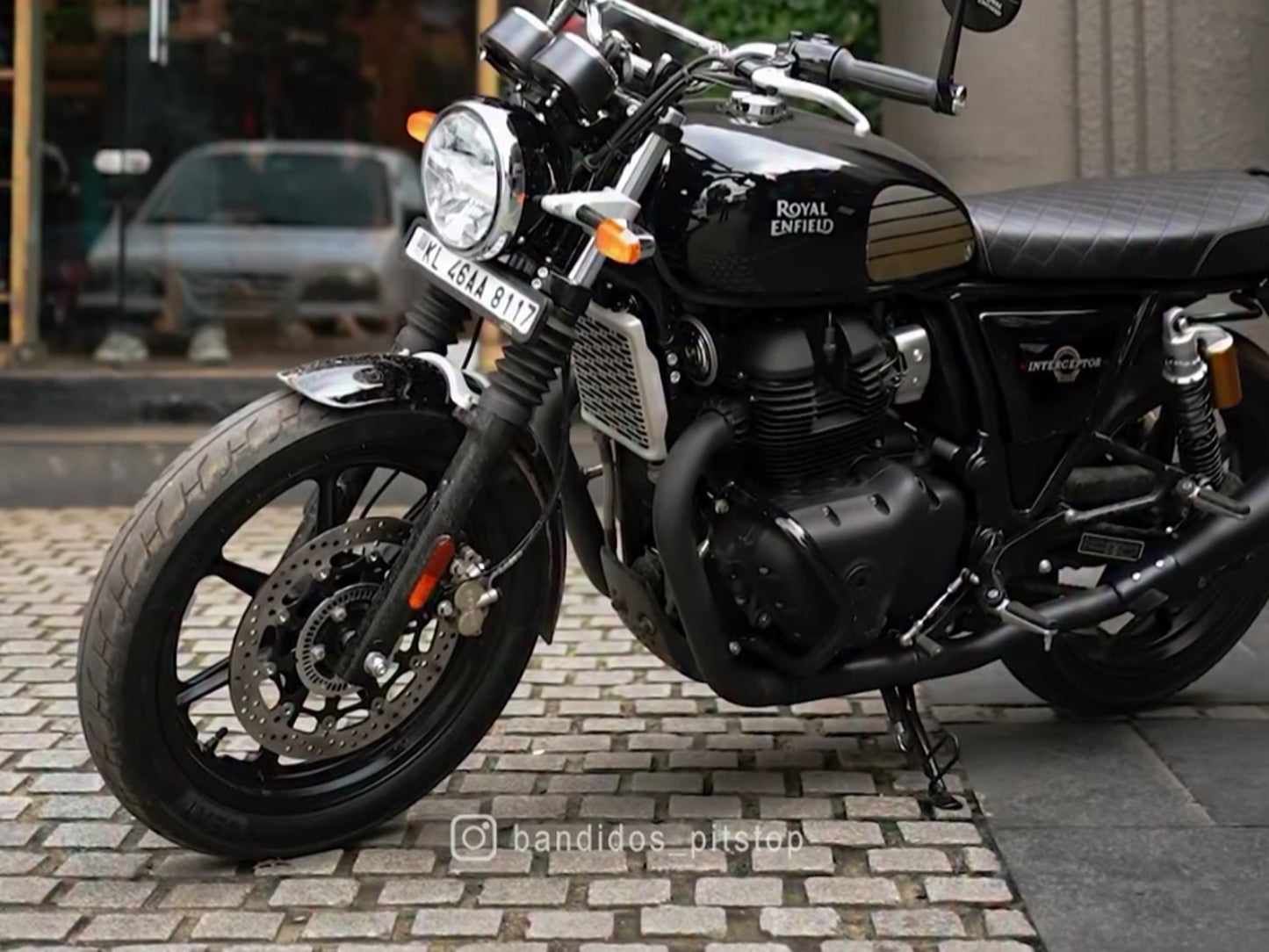 For Royal Enfield GT & Interceptor 650 Red Rooster Header Pipe Bend Pipe Black