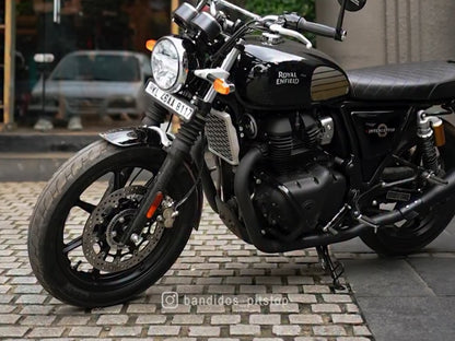 For Royal Enfield GT & Interceptor 650 Red Rooster Header Pipe Bend Pipe Black