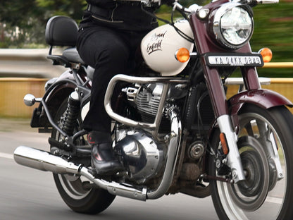 For Royal Enfield Classic 650 Atlas Red Rooster Exhaust Silencer Polished