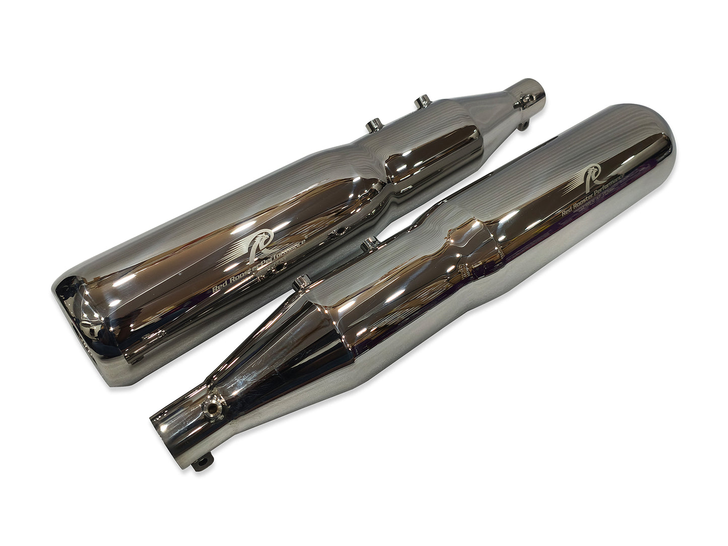 For Royal Enfield Classic 650 Atlas Red Rooster Exhaust Silencer Polished