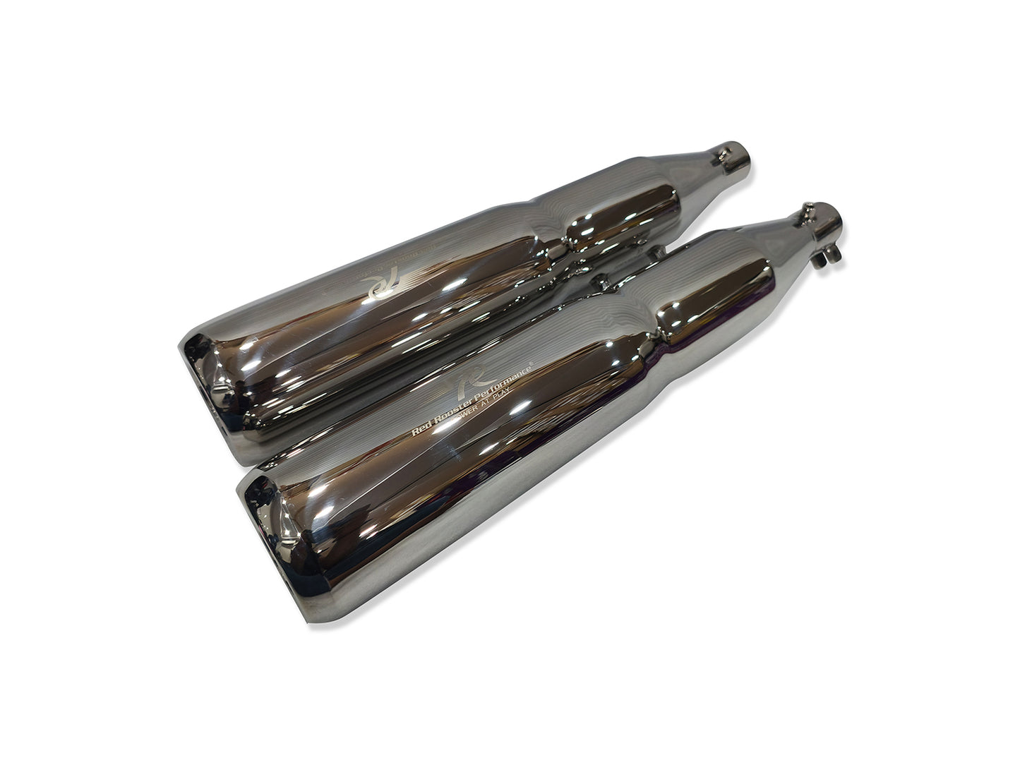 For Royal Enfield Classic 650 Atlas Red Rooster Exhaust Silencer Polished