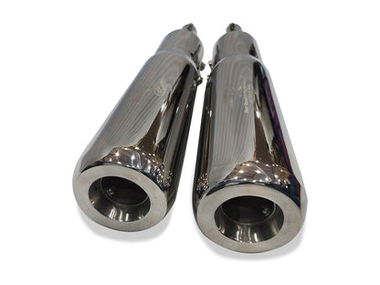 For Royal Enfield Classic 650 Atlas Red Rooster Exhaust Silencer Polished