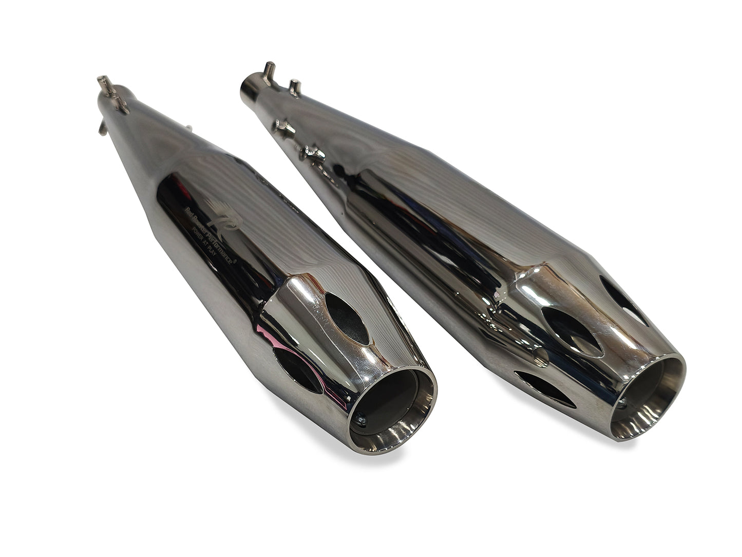 For Royal Enfield Classic 650 Atlas Pro Red Rooster Exhaust Silencer Polished