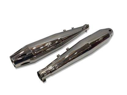 For Royal Enfield Classic 650 Atlas Pro Red Rooster Exhaust Silencer Polished