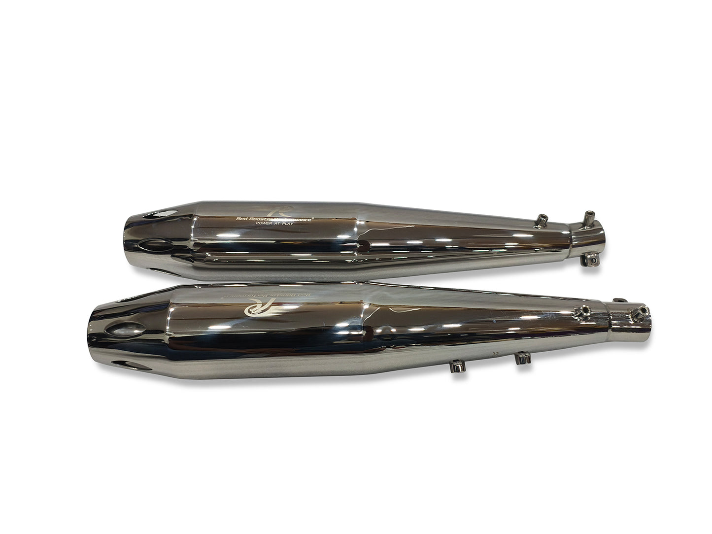 For Royal Enfield Classic 650 Atlas Pro Red Rooster Exhaust Silencer Polished