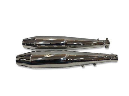 For Royal Enfield Classic 650 Atlas Pro Red Rooster Exhaust Silencer Polished