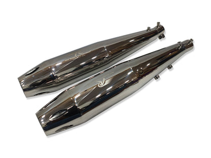 For Royal Enfield Classic 650 Atlas Pro Red Rooster Exhaust Silencer Polished