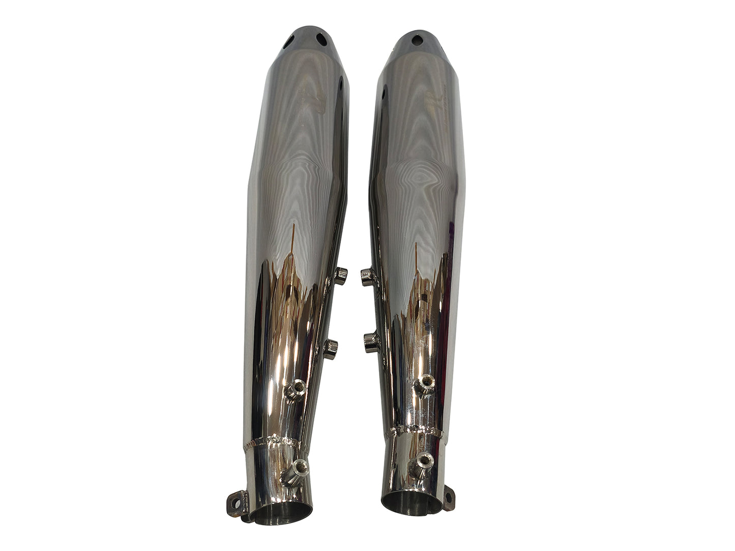 For Royal Enfield Classic 650 Atlas Pro Red Rooster Exhaust Silencer Polished