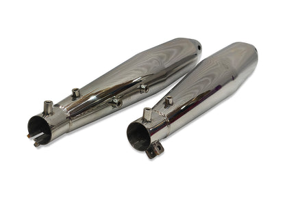 For Royal Enfield Classic 650 Atlas Pro Red Rooster Exhaust Silencer Polished