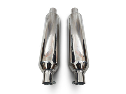 For Royal Enfield Classic 650 SS AEW TE 204 Exhaust Silencer Pair Polish