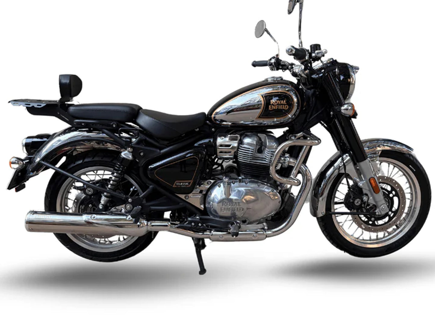 For Royal Enfield Classic 650 BASS MASTER Exhaust Silencer Silver
