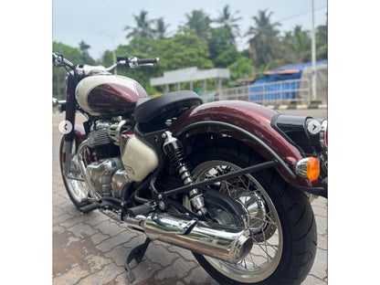 For Royal Enfield Classic 650 Silver Stallion Silencer & Header Pipe Polished