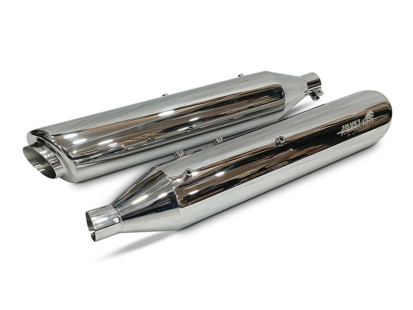 For Royal Enfield Classic 650 Silver Stallion Silencer & Header Pipe Polished