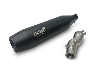 For Triumph Scrambler 400X Silver Stallion Exhaust Silencer Black