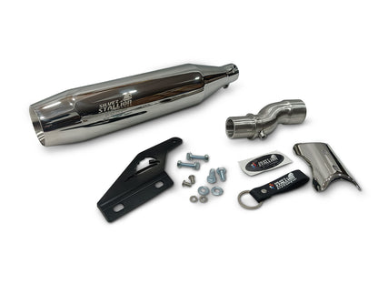 For Triumph Scrambler 400x Silver Stallion Exhaust Silencer Polished