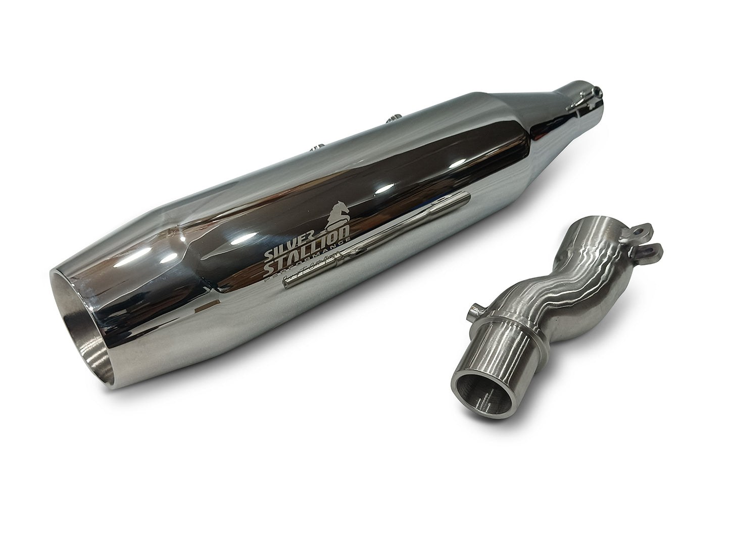 For Triumph Scrambler 400x Silver Stallion Exhaust Silencer Polished