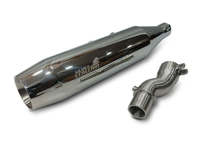 For Triumph Scrambler 400x Silver Stallion Exhaust Silencer Polished