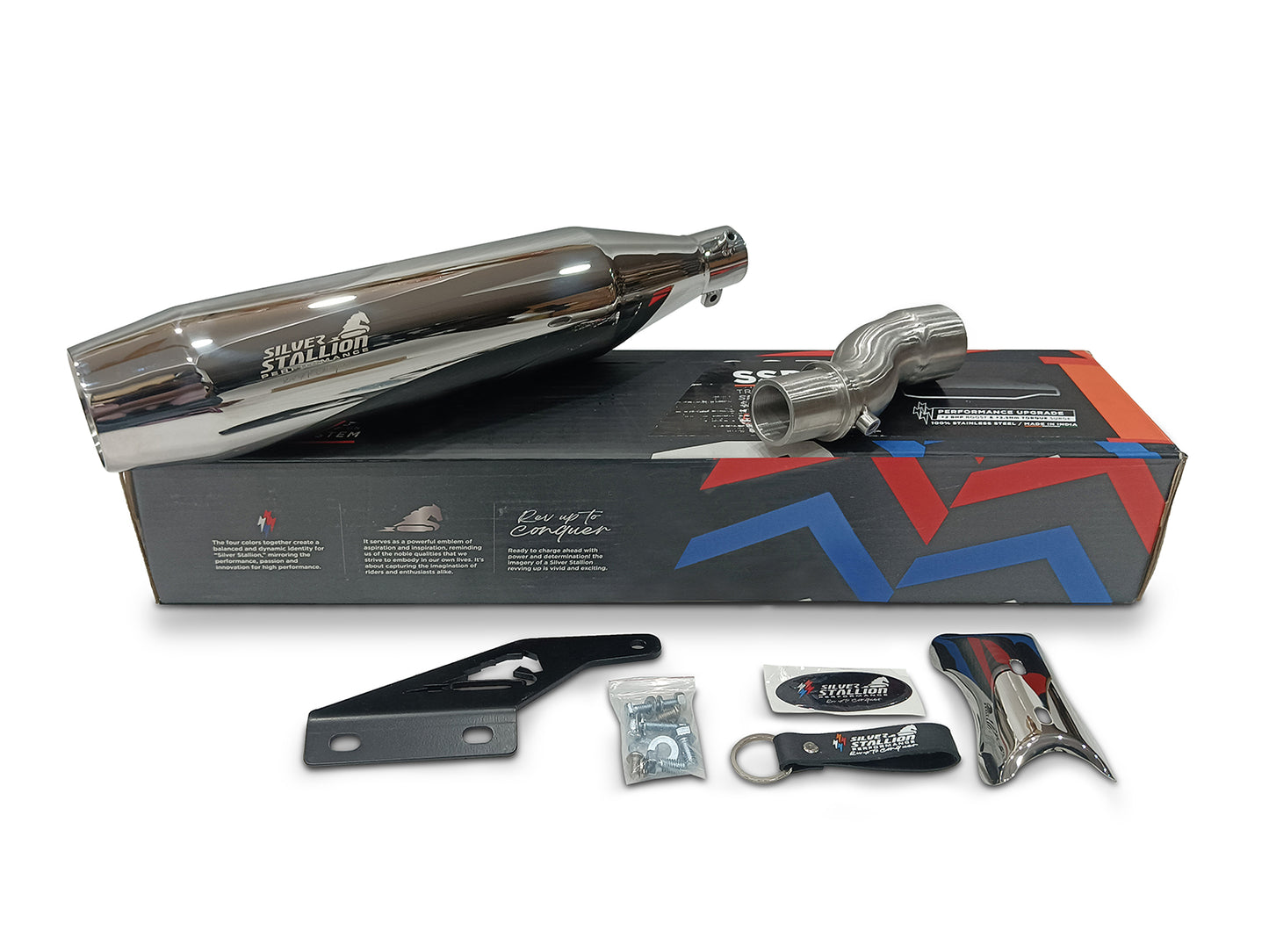 For Triumph Speed 400 Silver Stallion Exhaust Silencer Polished