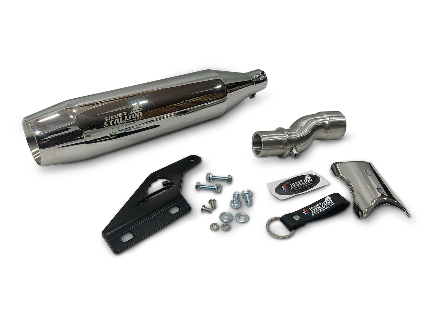 For Triumph Speed 400 Silver Stallion Exhaust Silencer Polished