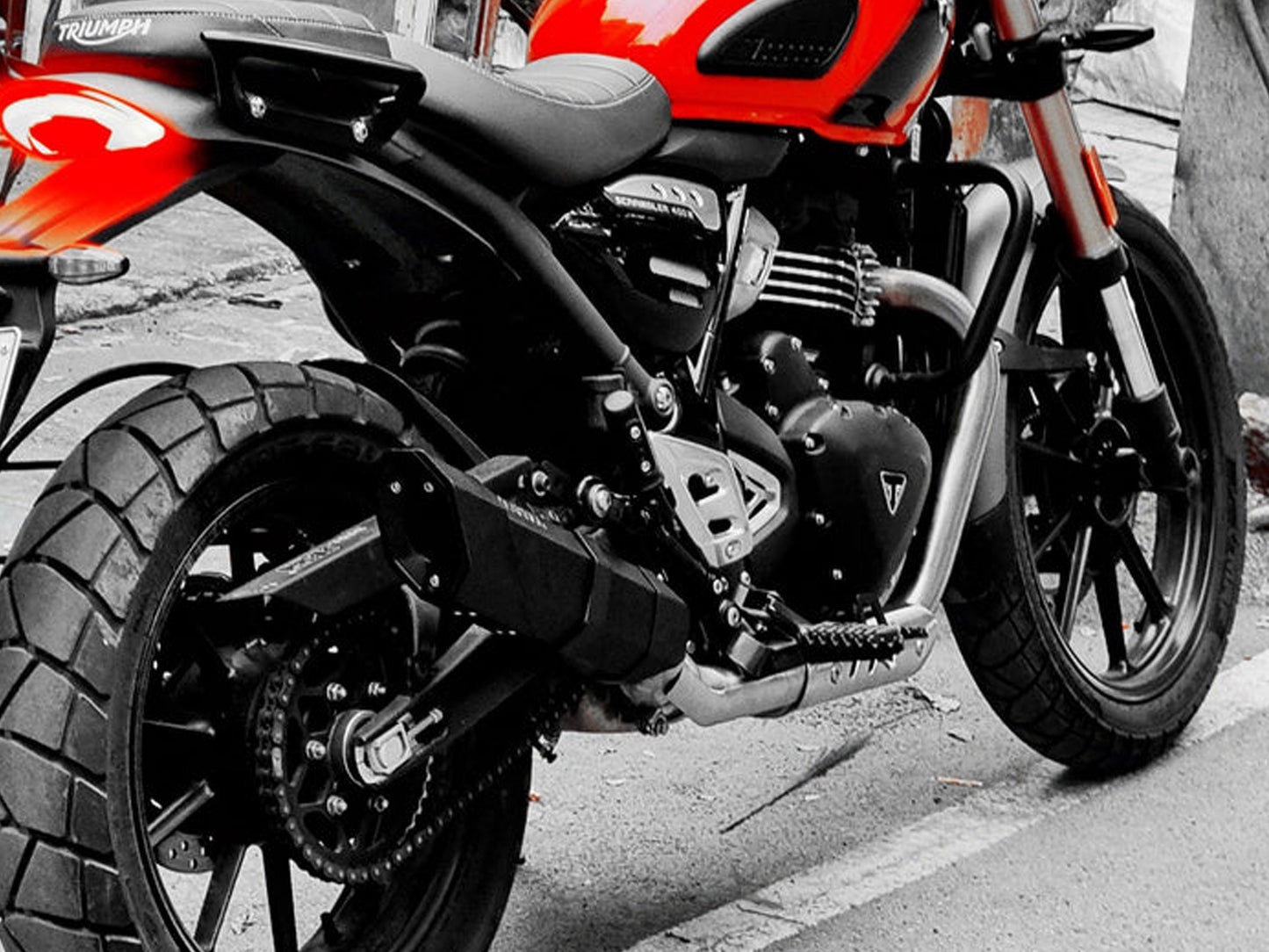 For Triumph Scrambler 400 X ROGUE 2.0 Exhaust Silencer Black