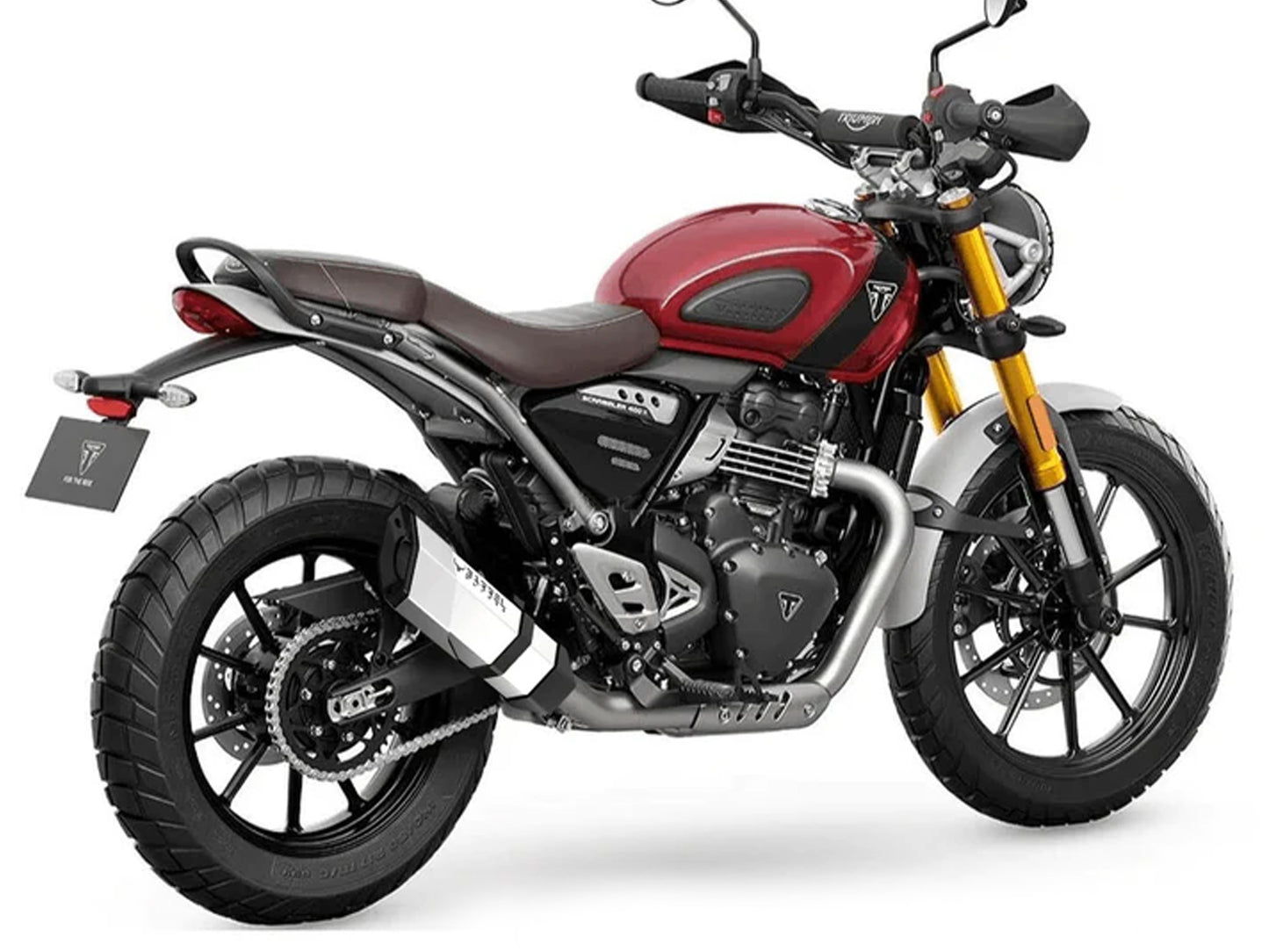 For Triumph Scrambler 400 X ROGUE 2.0 Exhaust Silencer Black & Silver