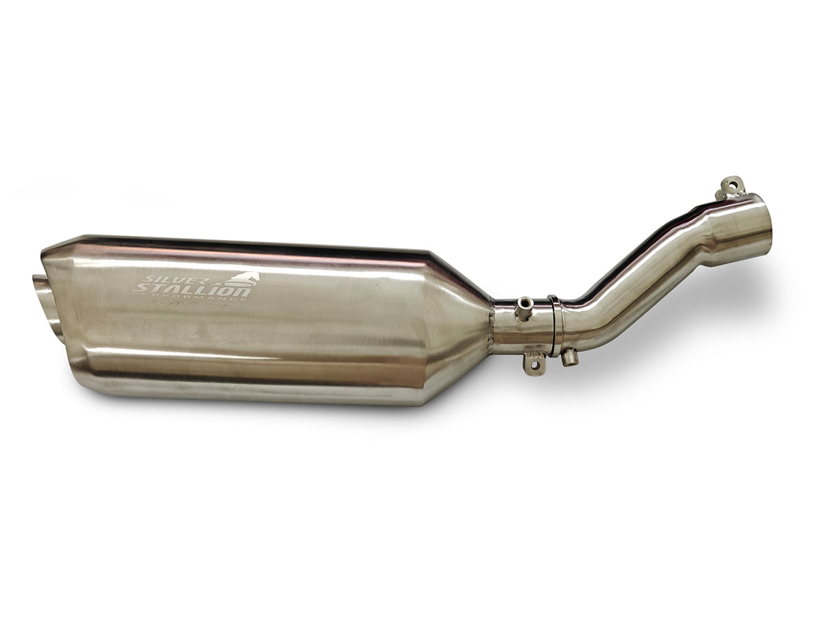 For Triumph Speed T4 Blaze Plus Silver Stallion Exhaust Silencer Matt Finish