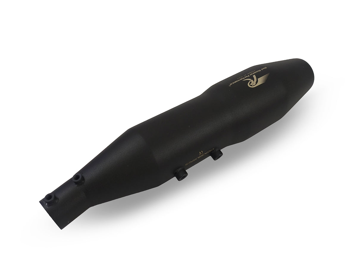 For Triumph Speed 400 Red Rooster Blaze Exhaust Silencer Black