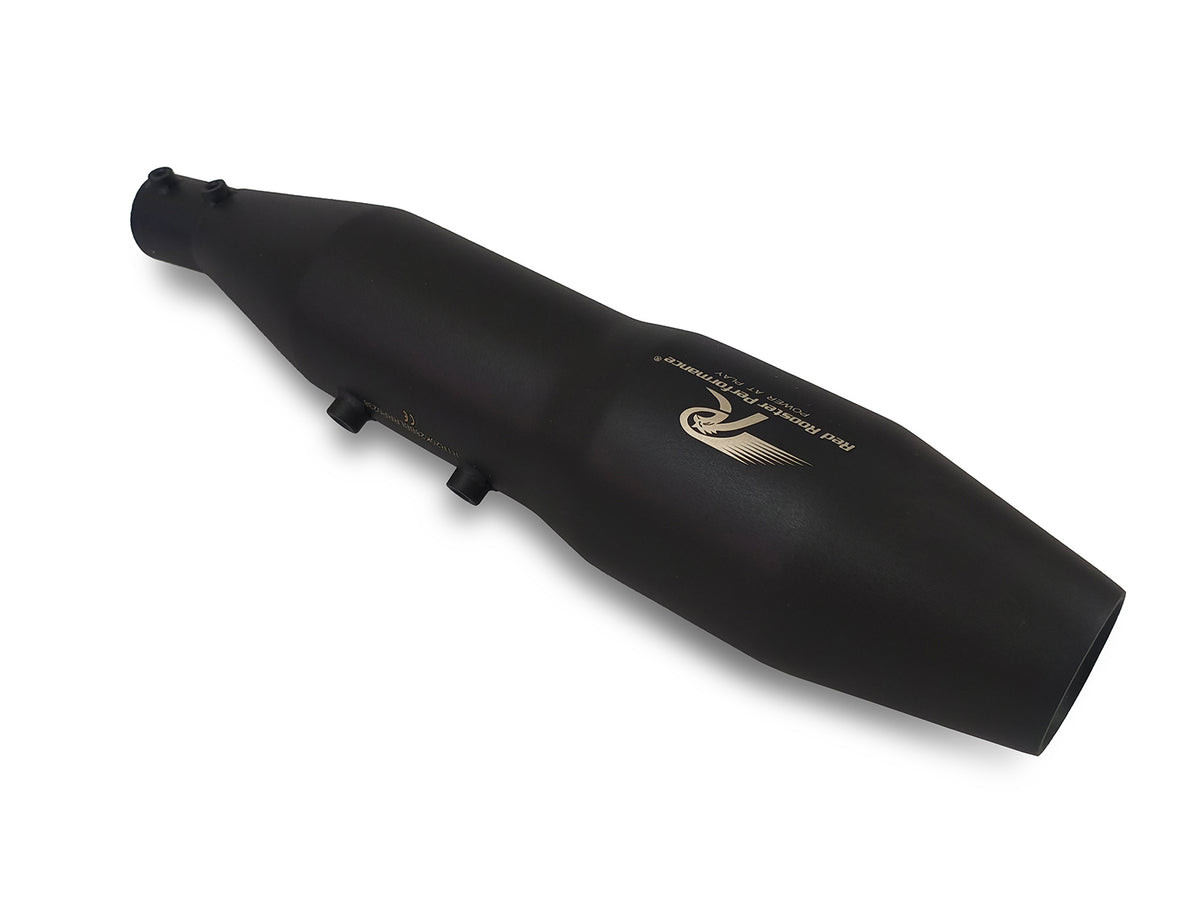 For Triumph Speed 400 Red Rooster Blaze Exhaust Silencer Black