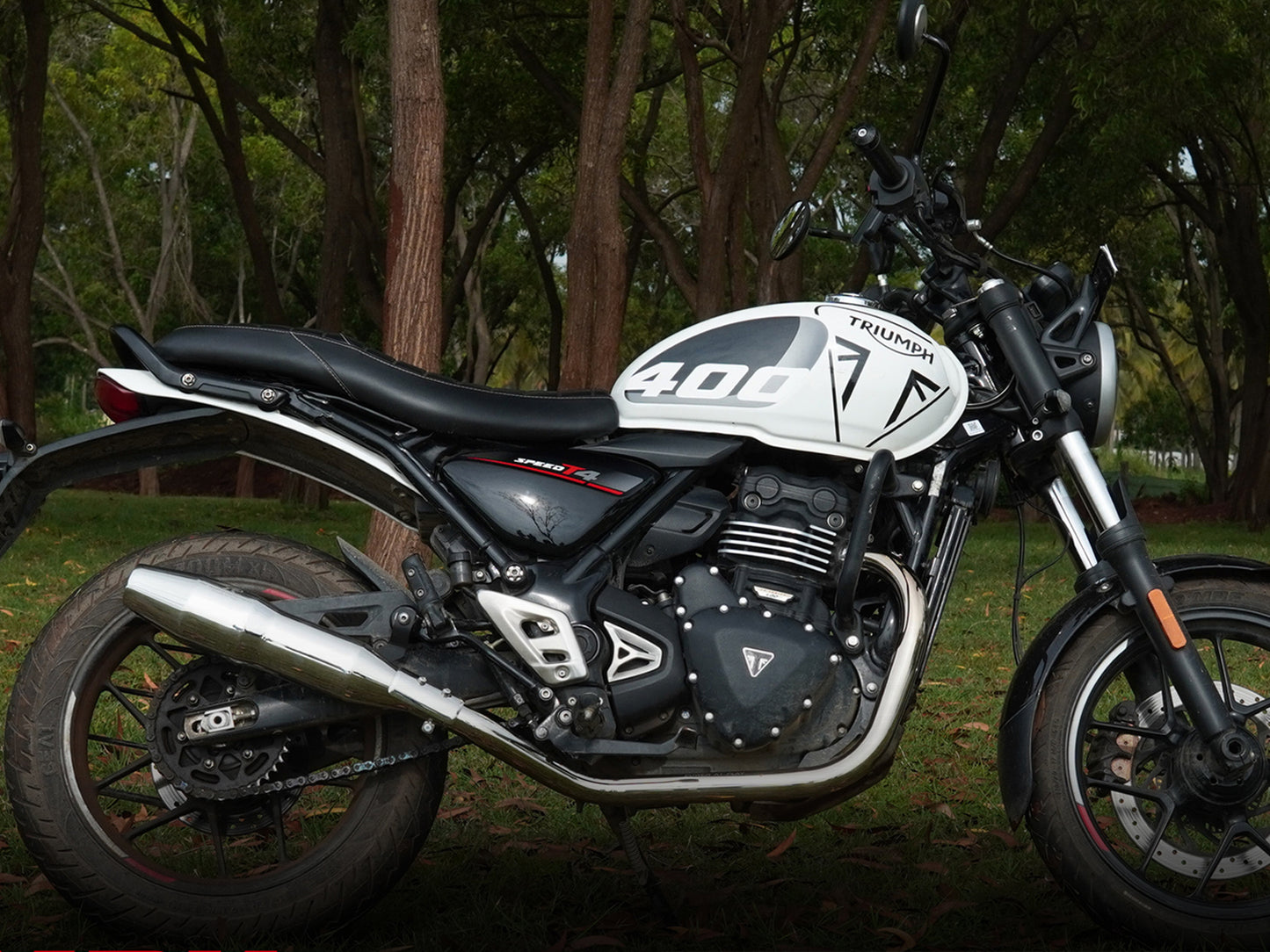 For Triumph Speed T4 Red Rooster Blaze Exhaust Silencer Polish