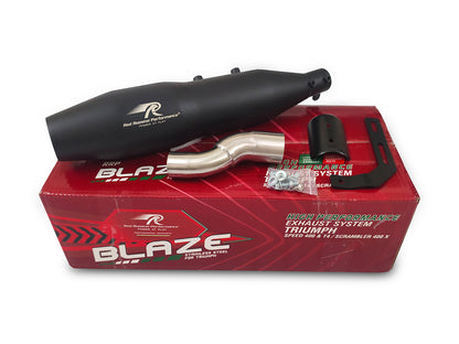 For Triumph Speed T4 Red Rooster Blaze Header Pipe With Silencer Black