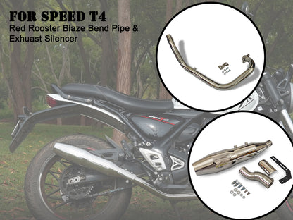 For Triumph Speed T4 Red Rooster Blaze Header Pipe With Silencer Polish
