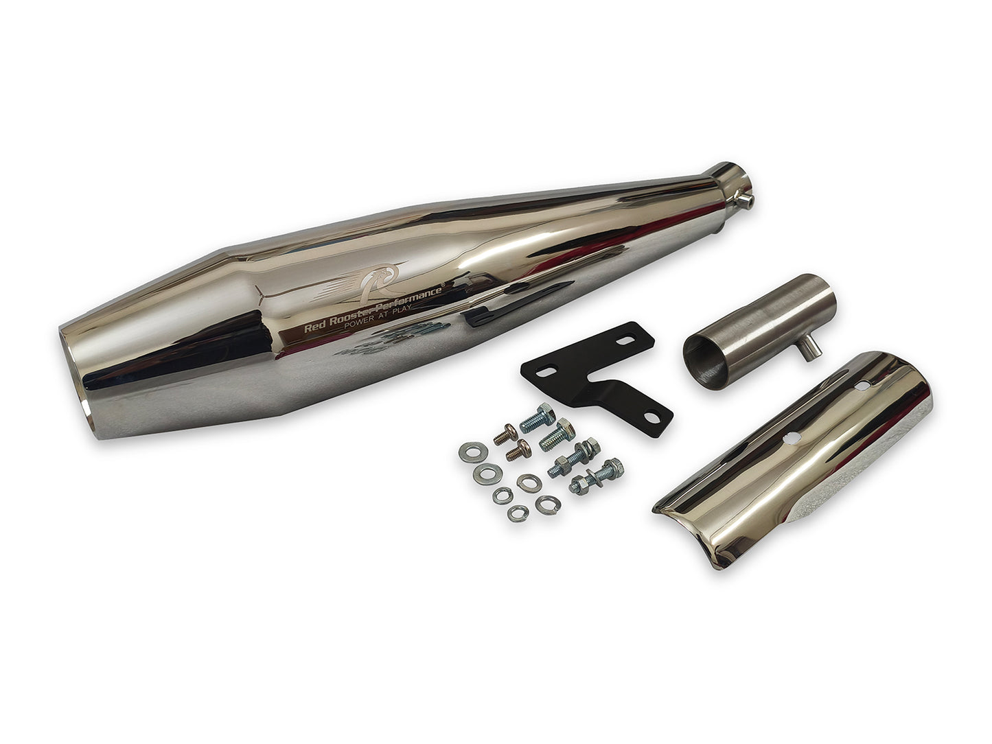 For Honda H'ness CB 350 Red Rooster Pegasus Exhaust Silencer Polish