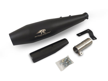 For Honda H'ness CB 350 Red Rooster Pegasus Exhaust Silencer, Black