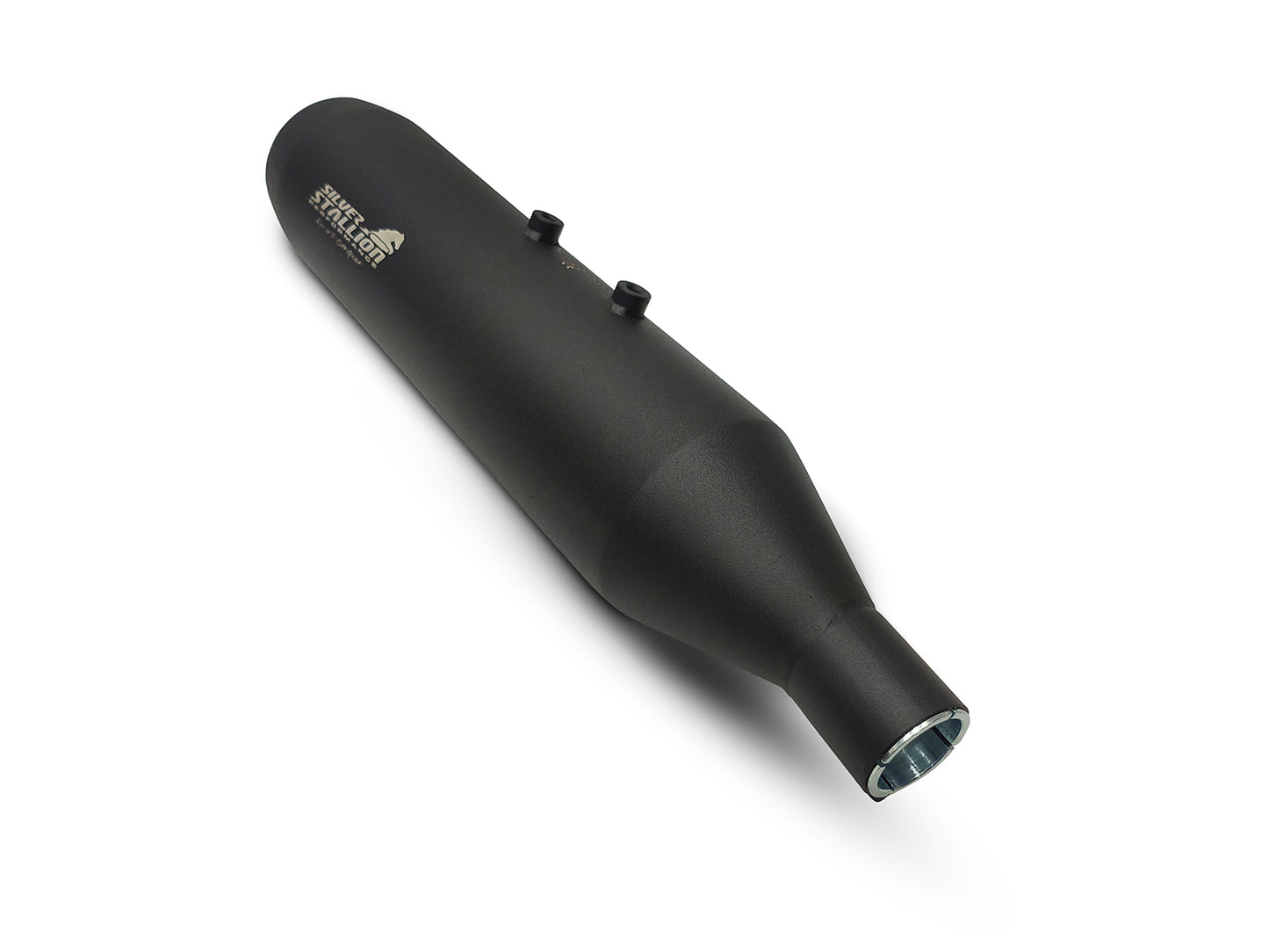  For Royal Enfield Himalayan 411 Silver Stallion SS Exhaust Silencer Black