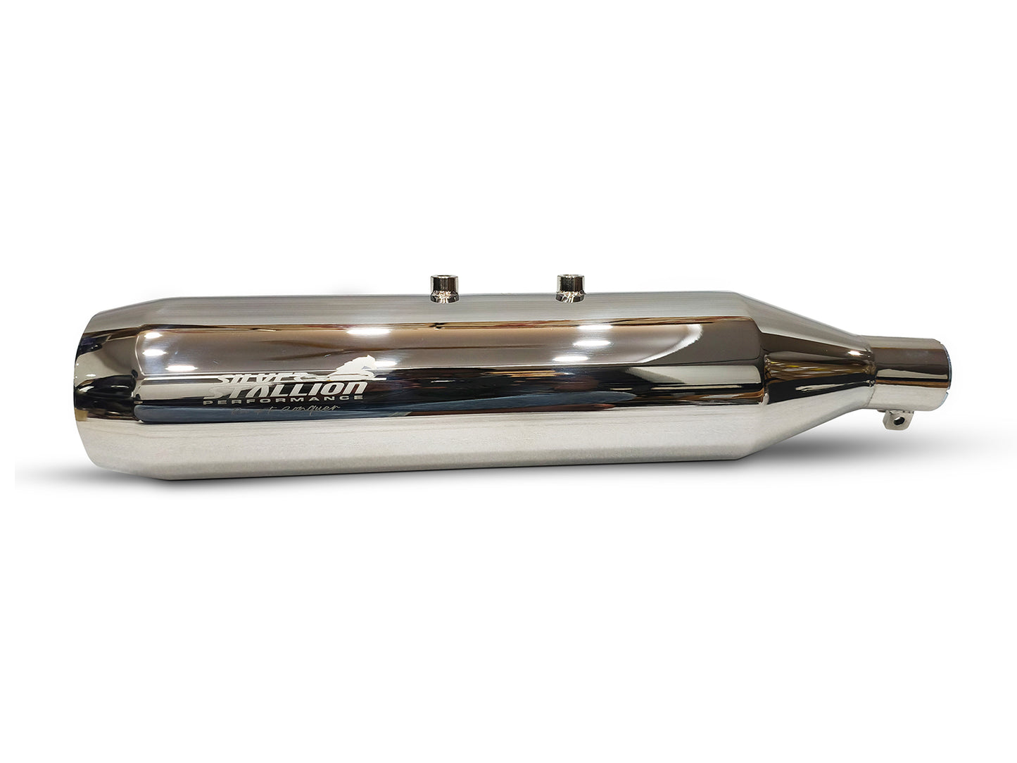 For Royal Enfield Himalayan 411 Silver Stallion SS Exhaust Silencer Silver