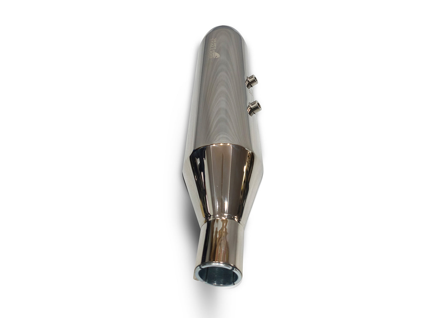For Royal Enfield Himalayan 411 Silver Stallion SS Exhaust Silencer Silver