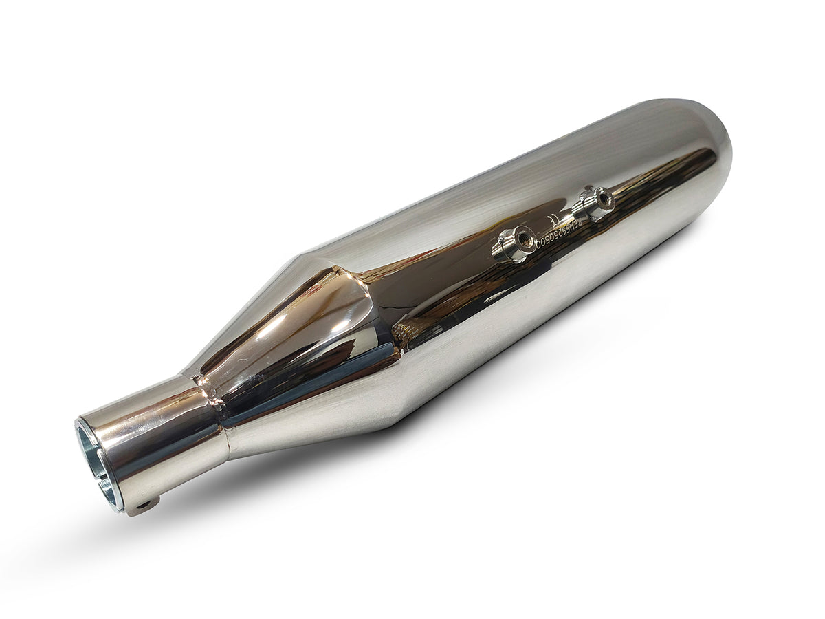 For Royal Enfield Himalayan 411 Silver Stallion SS Exhaust Silencer Silver