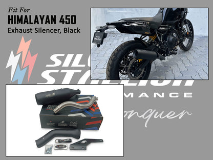 For Royal Enfield New Himalayan 450 Silver Stallion Exhaust Silencer Black