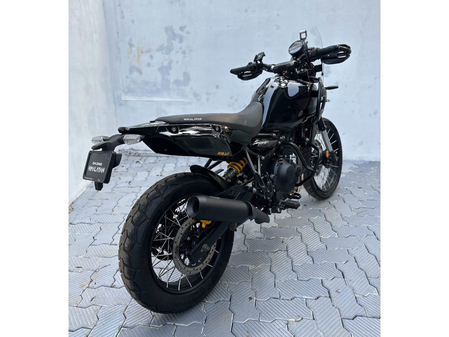 For Royal Enfield New Himalayan 450 Silver Stallion Exhaust Silencer Black