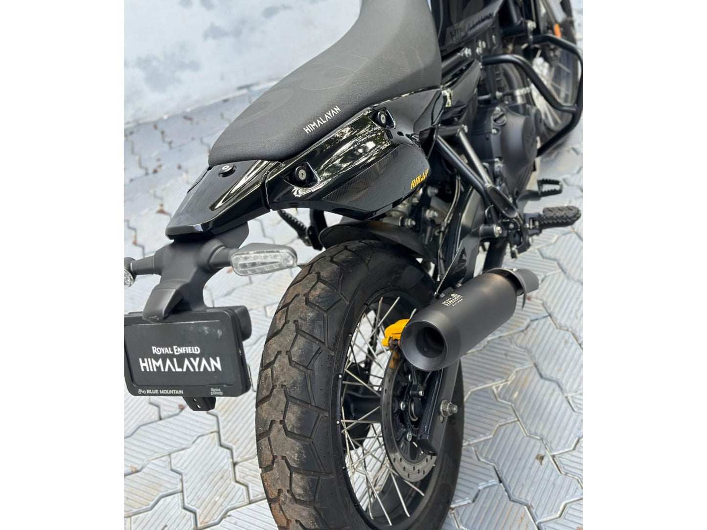 For Royal Enfield New Himalayan 450 Silver Stallion Exhaust Silencer Black